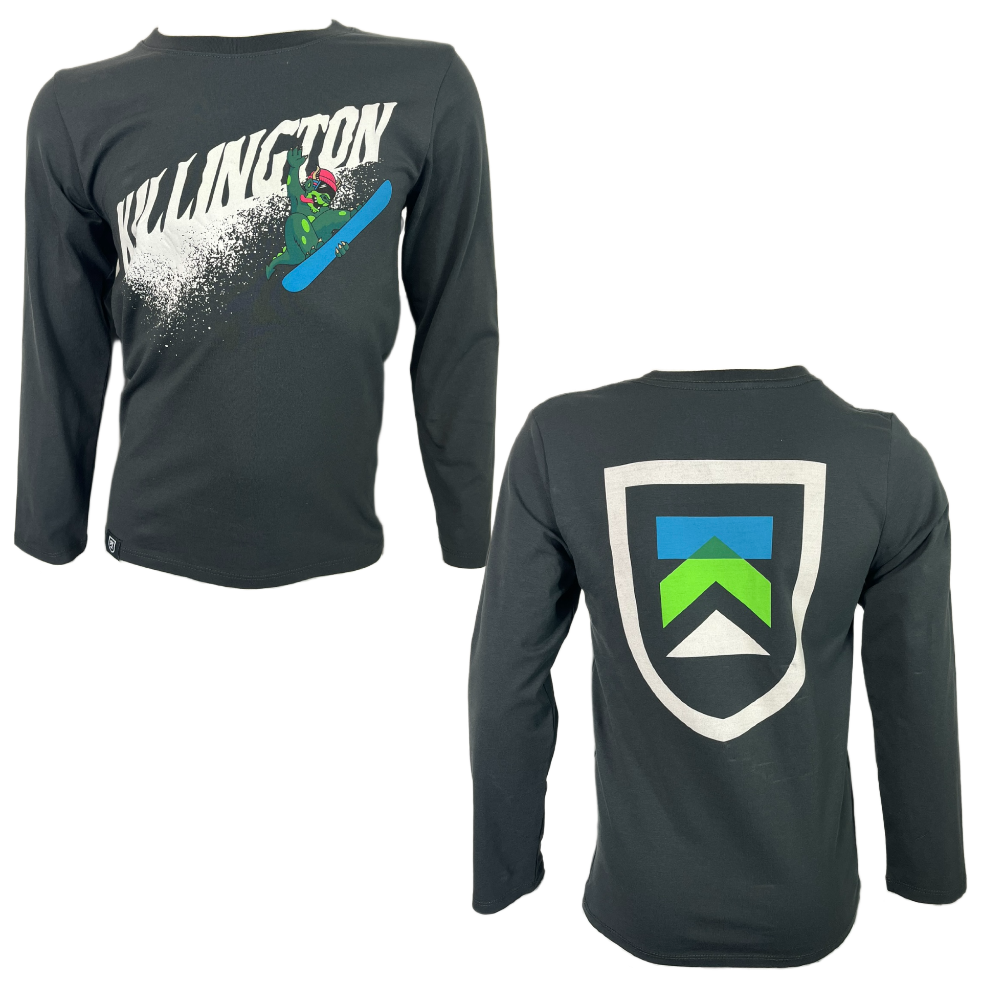 Killington Youth Beast Board Spray Long Sleeve Tee-Seal Gray-Killington Sports