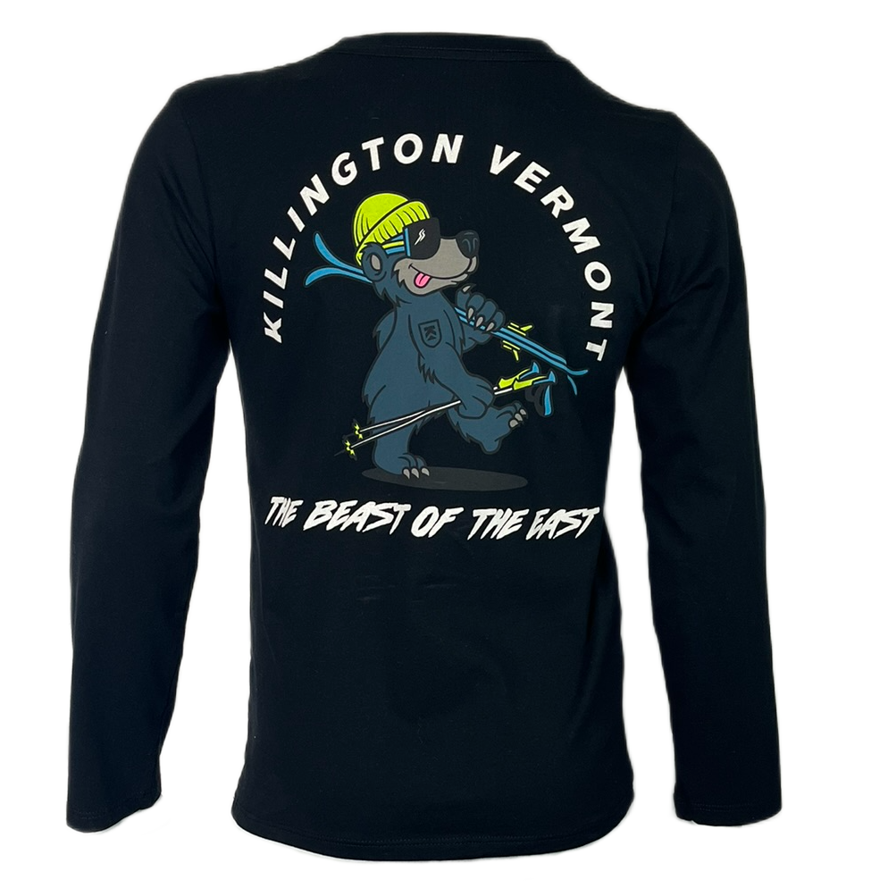 Killington Youth Beast Skis the East Long Sleeve Tee-Killington Sports