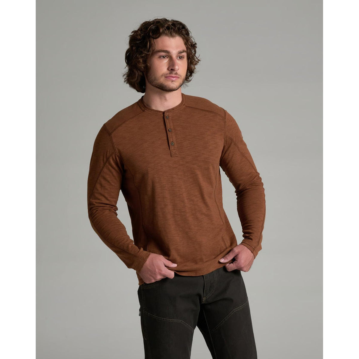 Kuhl Men's Rukus™ Henley-Saddle Brown-Killington Sports