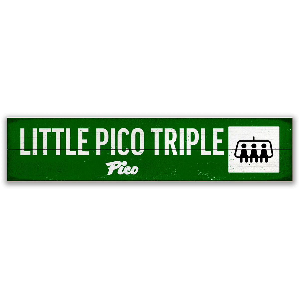 Little Pico Triple Wood Sign-Pico-Killington Sports