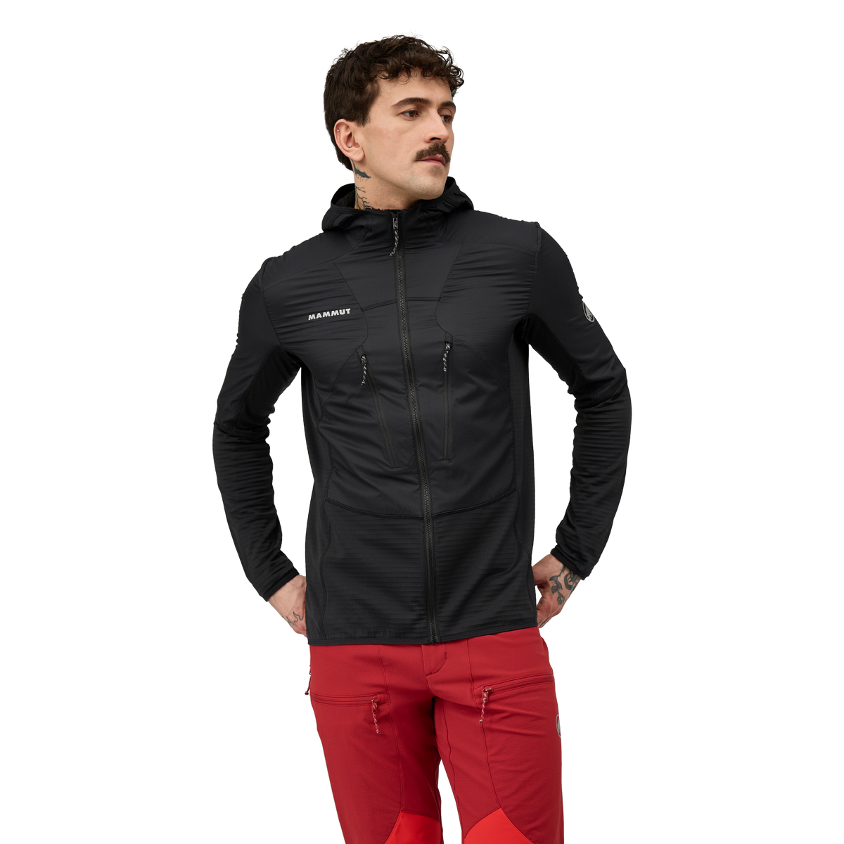 Mammut Men's Aenergy ML Hybrid Hooded Jacket-Black-Killington Sports