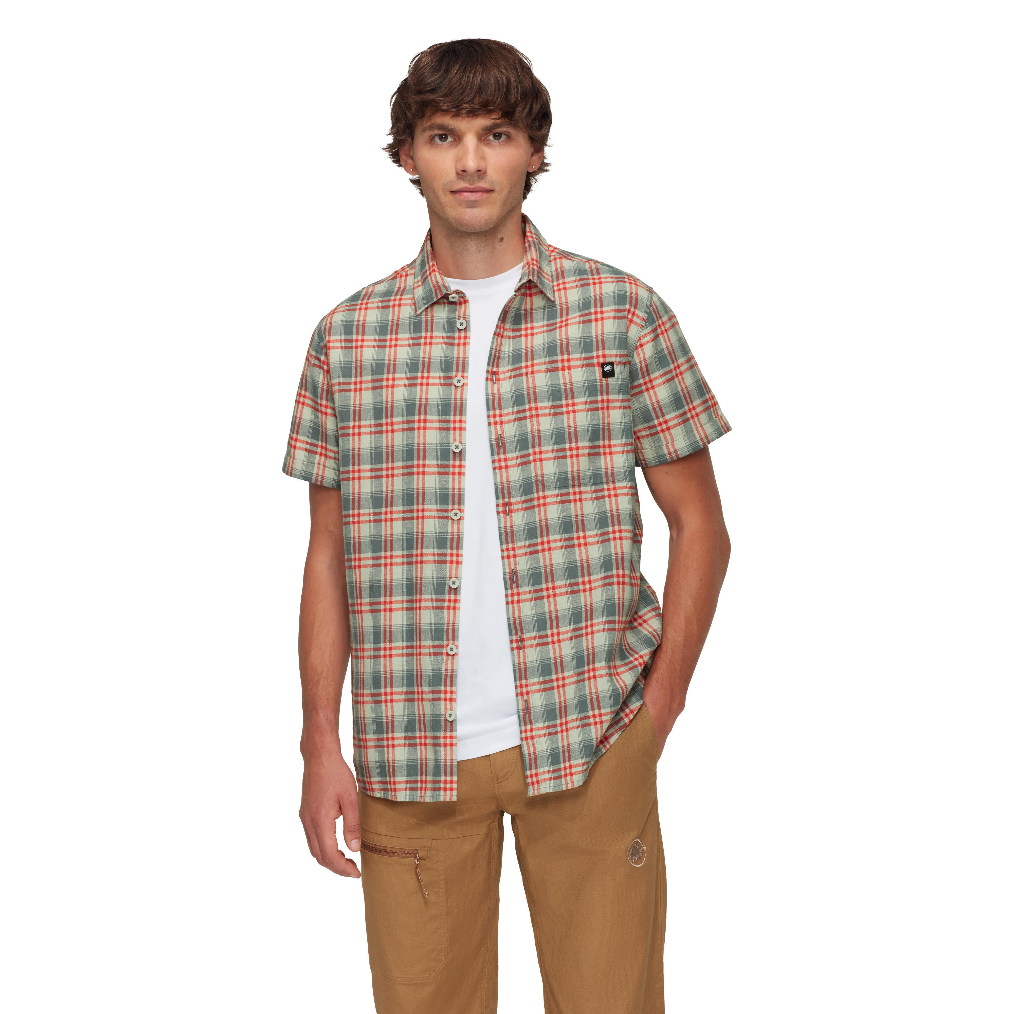 Mammut Men's Trovat Summer Shirt-Silver Sage/Mammut Red-Killington Sports