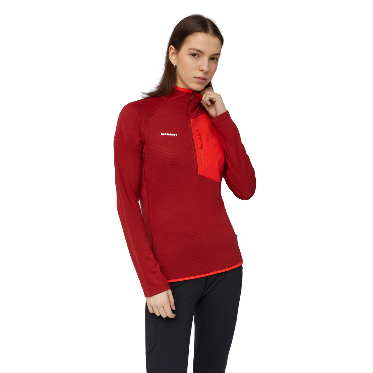 Mammut Women's Aenergy Light ML Half Zip Pull-Dark Mammut Red-Mammut Red-Killington Sports