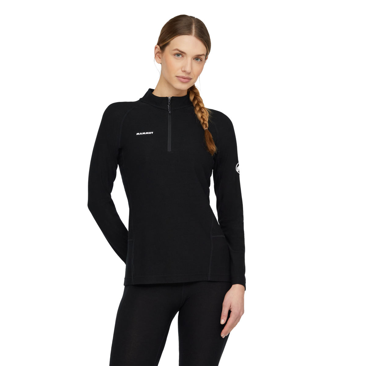 Mammut Women's Tree Wool Thermal FL Half Zip Longsleeve-Black-Killington Sports