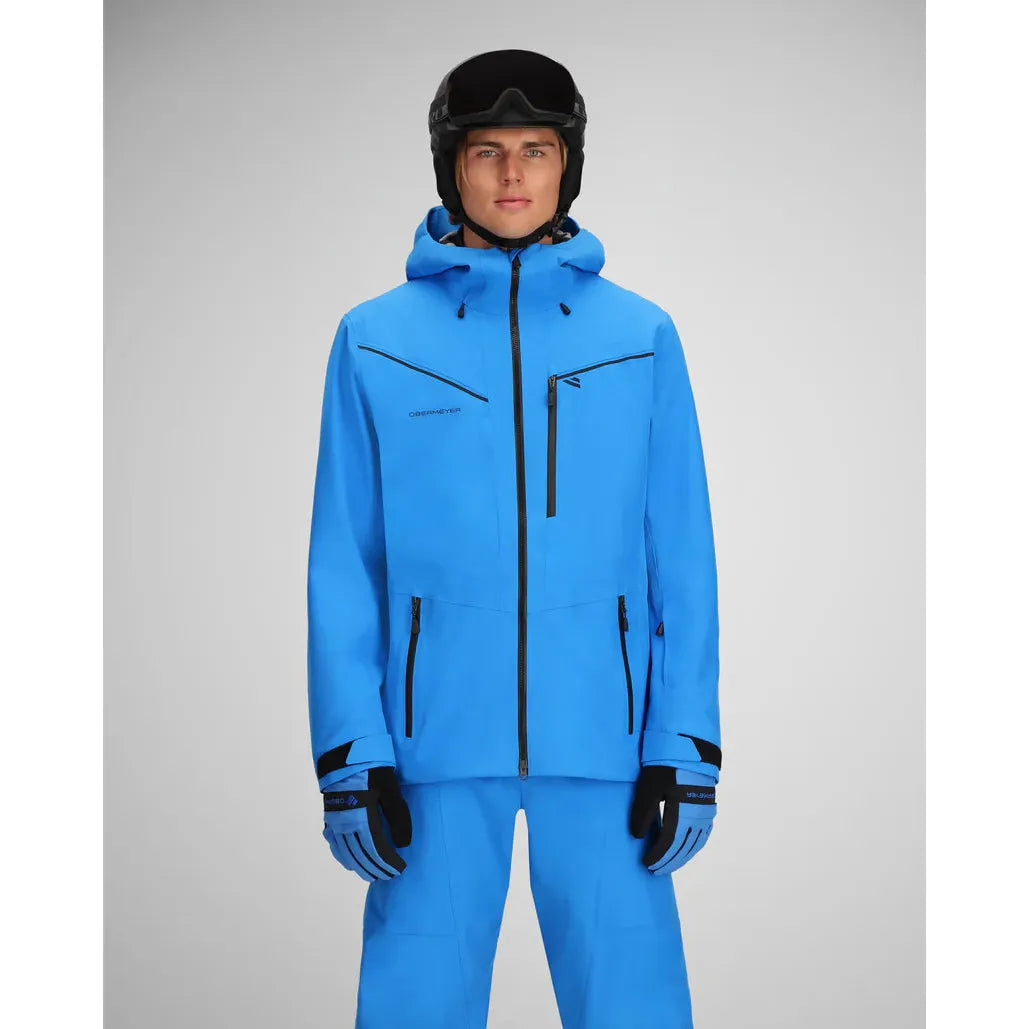 Obermeyer Men's Foraker Shell Jacket-Bali Blue-Killington Sports