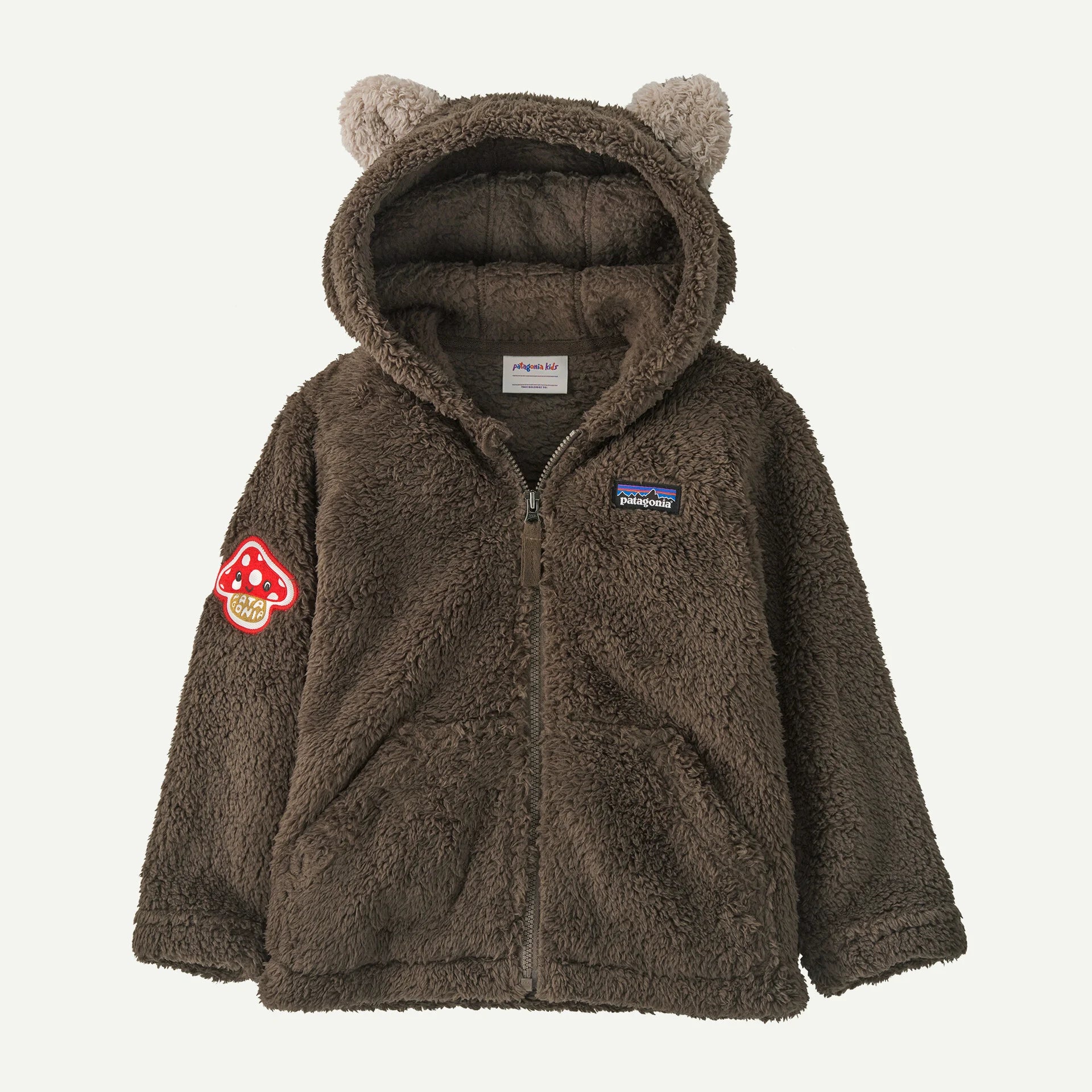 Patagonia Baby Furry Friends Fleece Hoody-Amanita Rita Patch: Marlow Brown-Killington Sports