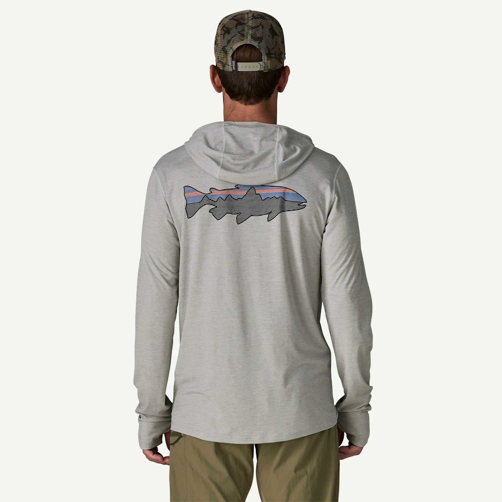 Patagonia Men's Capilene® Cool Sun Hoody - Fitz Roy Trout-Crisp Grey - Salt Grey X-Dye-Killington Sports