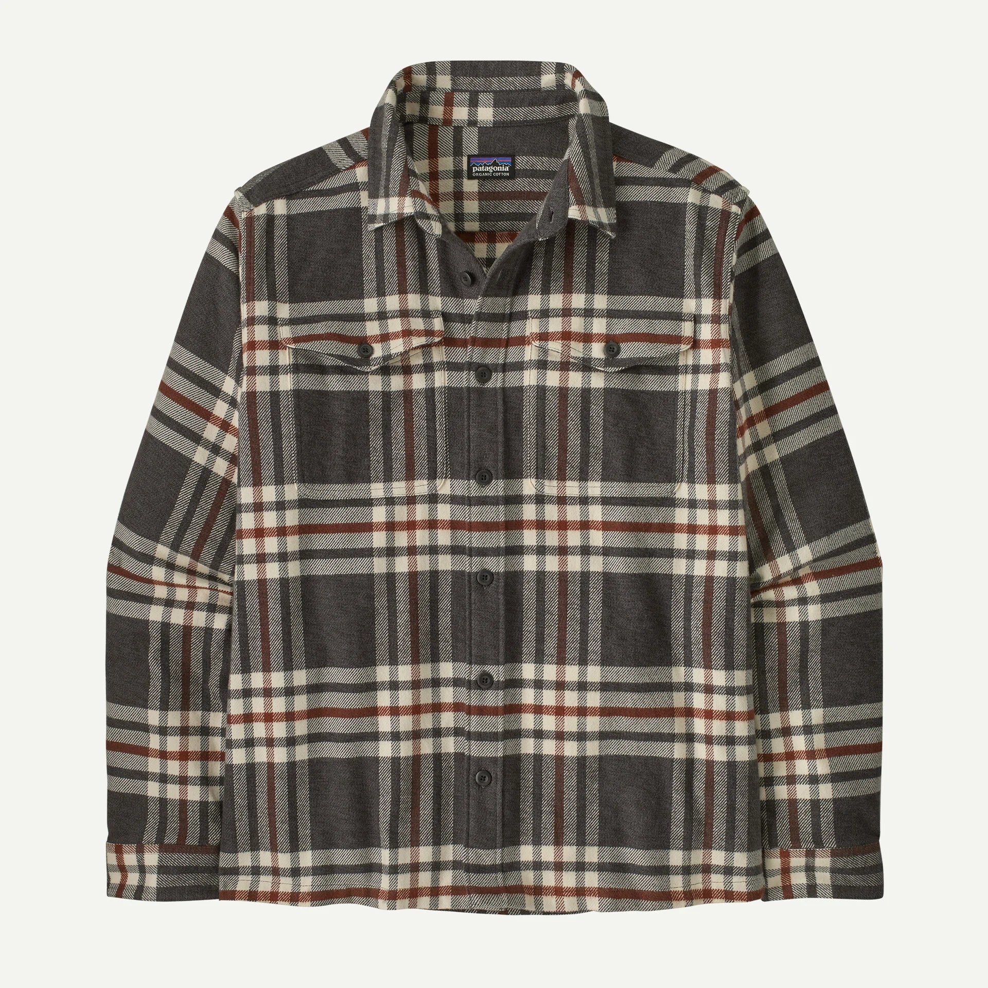 Patagonia Men's Fjord Flannel Shirt-Catch: Ink Black-Killington Sports