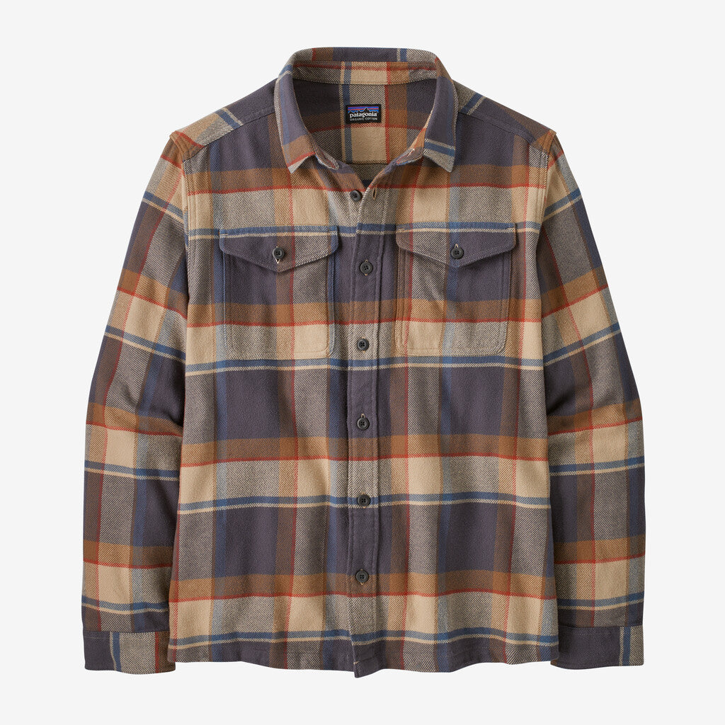 Patagonia Men's Fjord Flannel Shirt-Sunrise Ridge: Forge Grey-Killington Sports