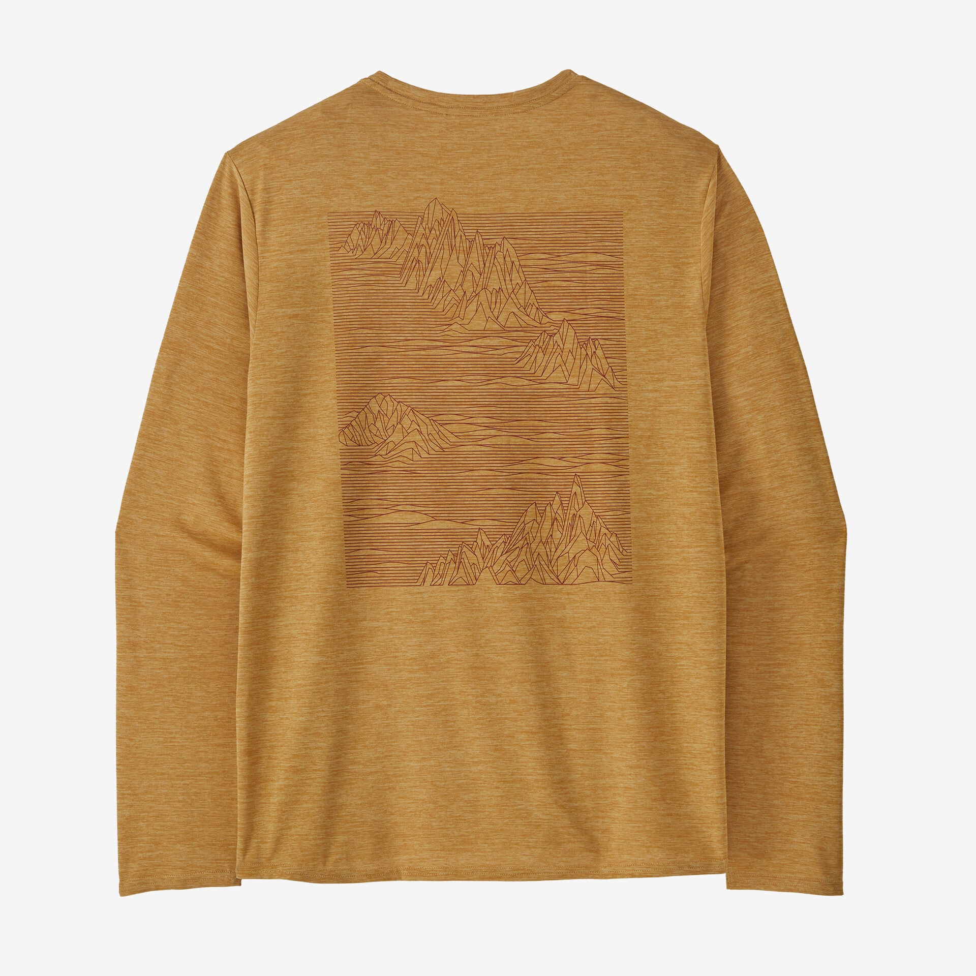 Patagonia Men's Long-Sleeved Capilene® Cool Daily Graphic Shirt-Strataspire: Beeswax Tan X-Dye-Killington Sports