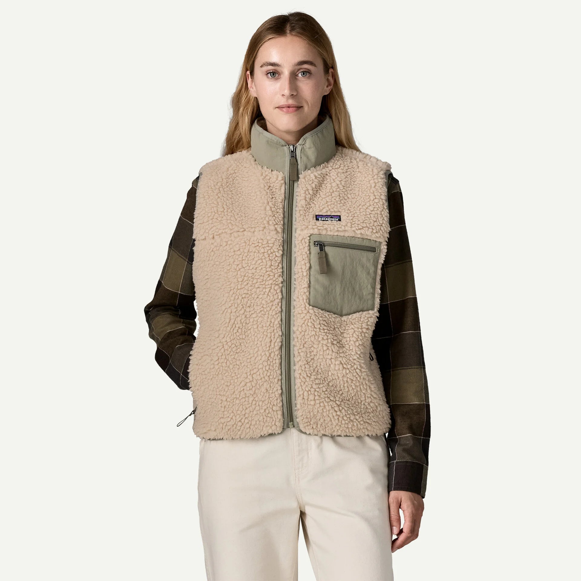 Patagonia Women's Classic Retro-X Vest-Dark Natural w/River Rock Green-Killington Sports