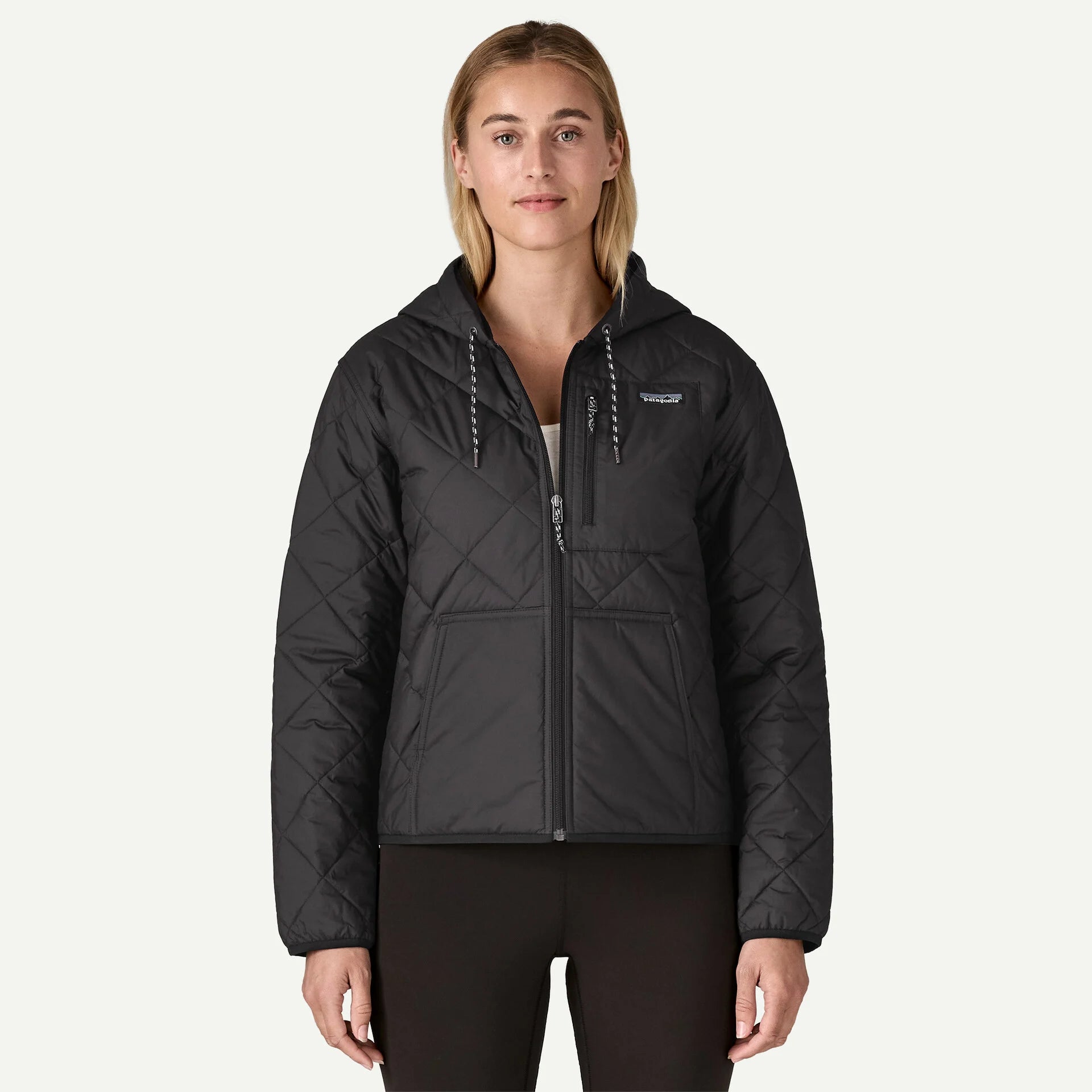 Patagonia Women's Diamond Quilted Bomber Hoody-Black-Killington Sports