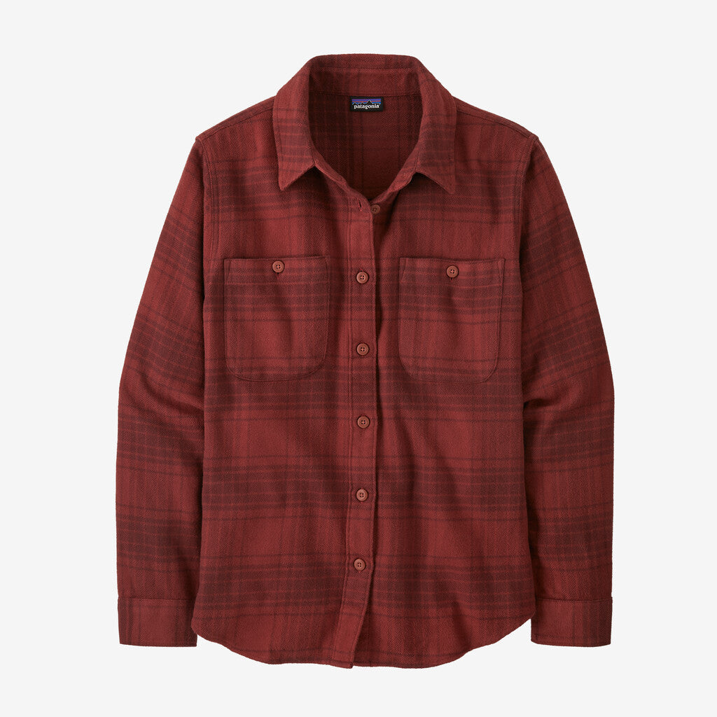Patagonia Women's Fjord Flannel Shirt-Cascade: Oxide Red-Killington Sports