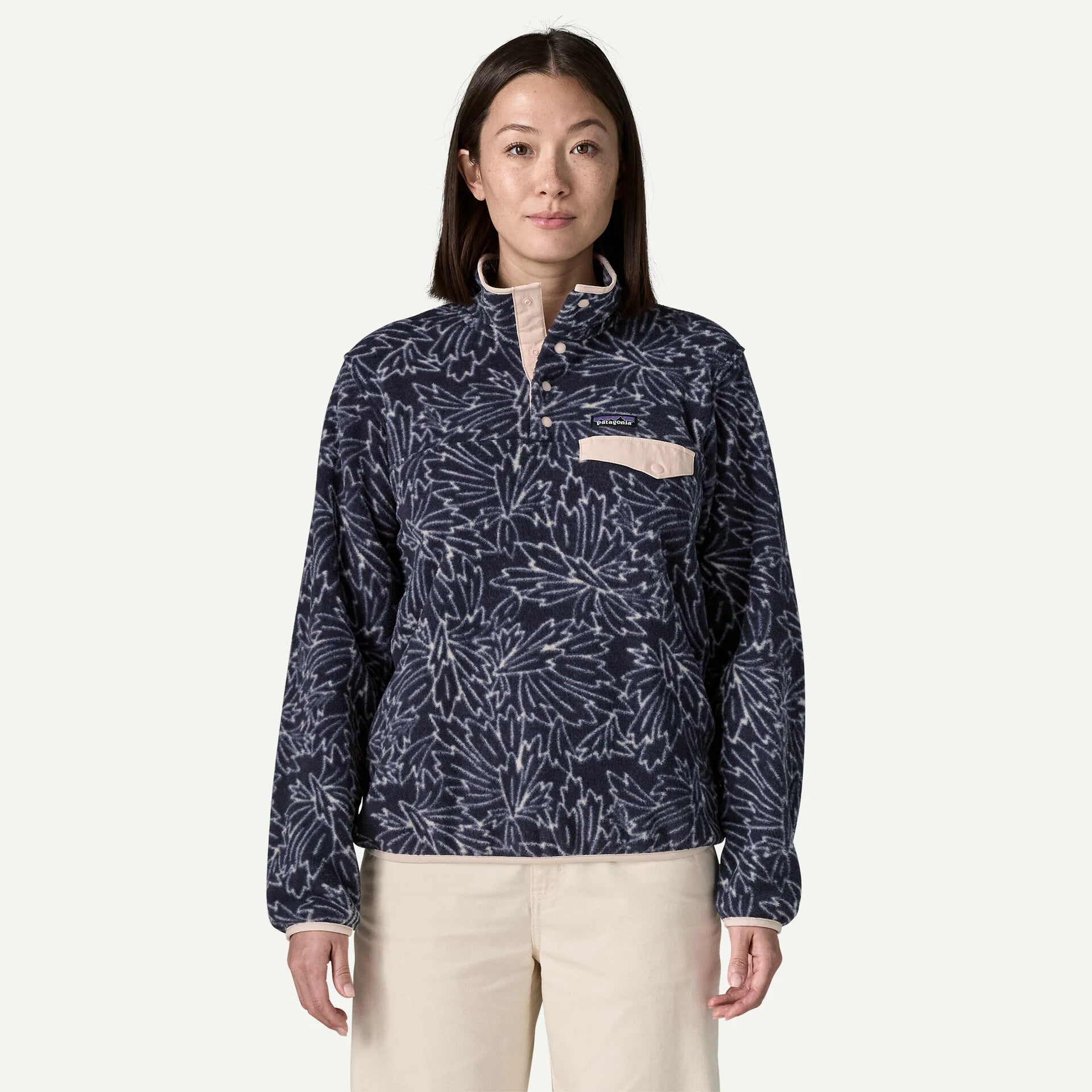 Patagonia Women's Lightweight Synchilla® Snap-T® Fleece Pullover-Saxifrage: Sunken Blue-Killington Sports