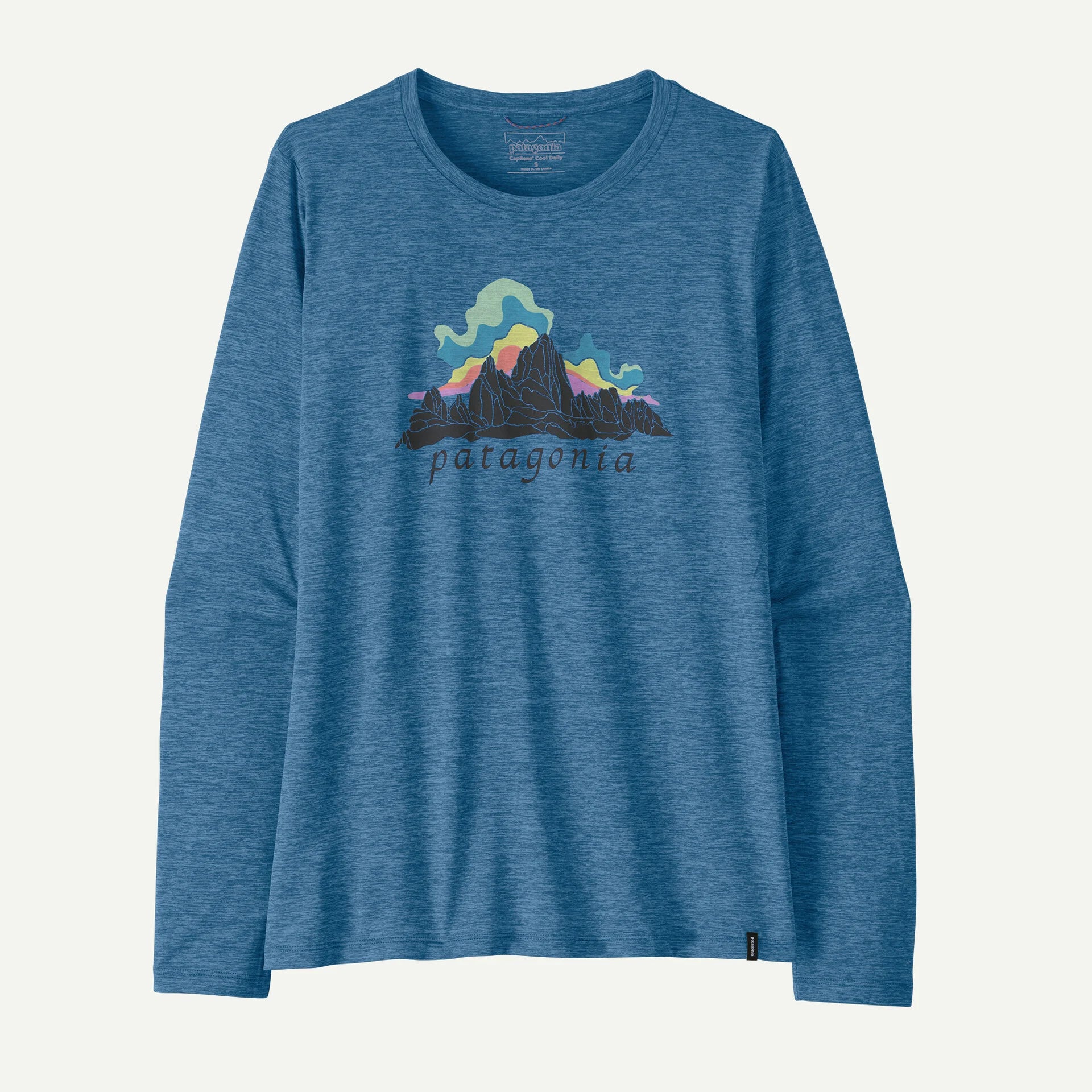 Patagonia Women's Long-Sleeved Capilene® Cool Daily Shirt - Fitz Roy Nimbus-Aquatic Blue - Light Aquatic Blue X-Dye-Killington Sports