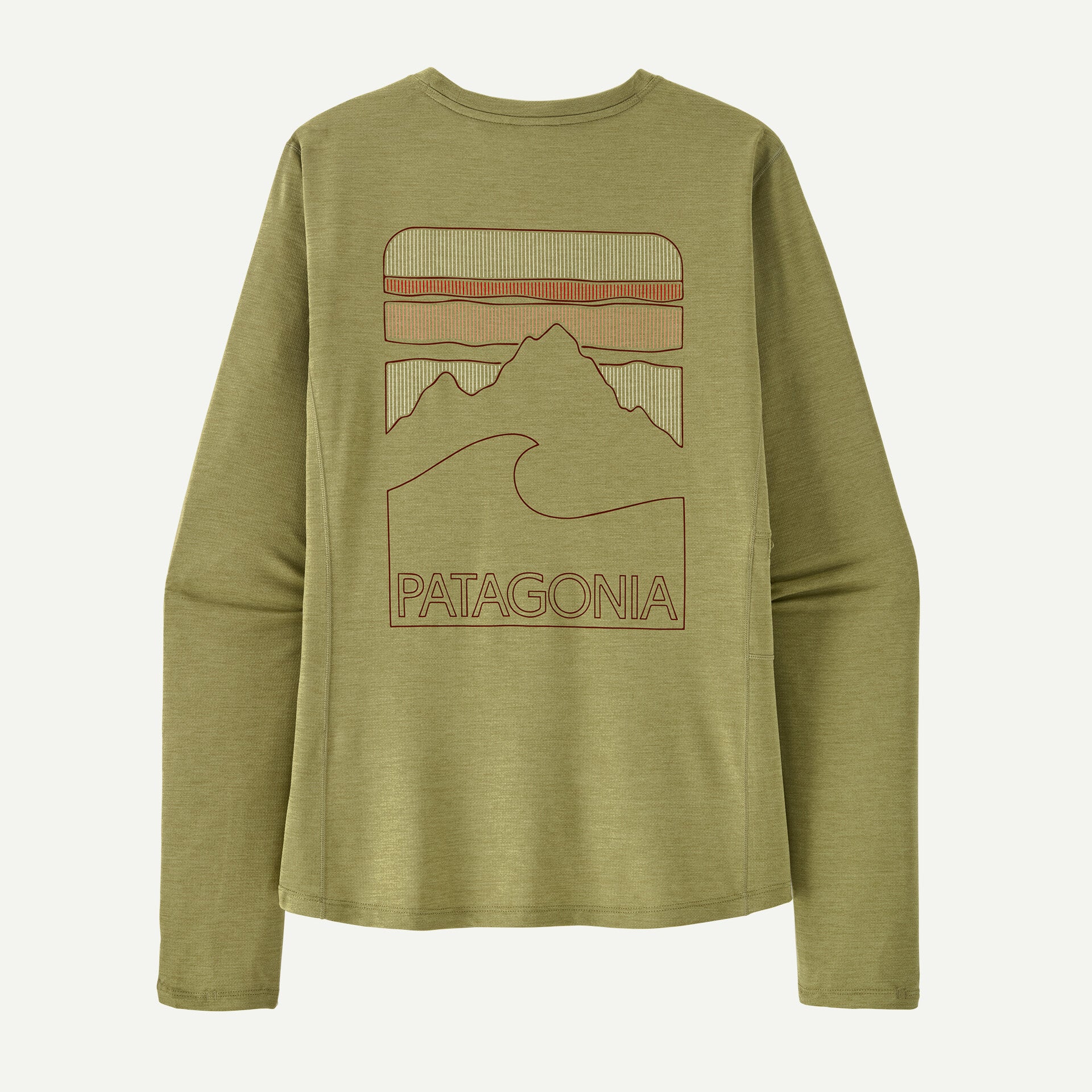Patagonia Women's Long-Sleeved Capilene® Cool Sun Shirt - Peak Visions-Gumtree Green - Light Gumtree Green X-Dye-Killington Sports