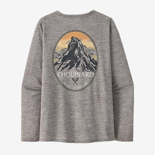 Patagonia Women's Long-Sleeved Capilene® Cool Daily Graphic Shirt - Lands-Chouinard Crest: Feather Grey-Killington Sports