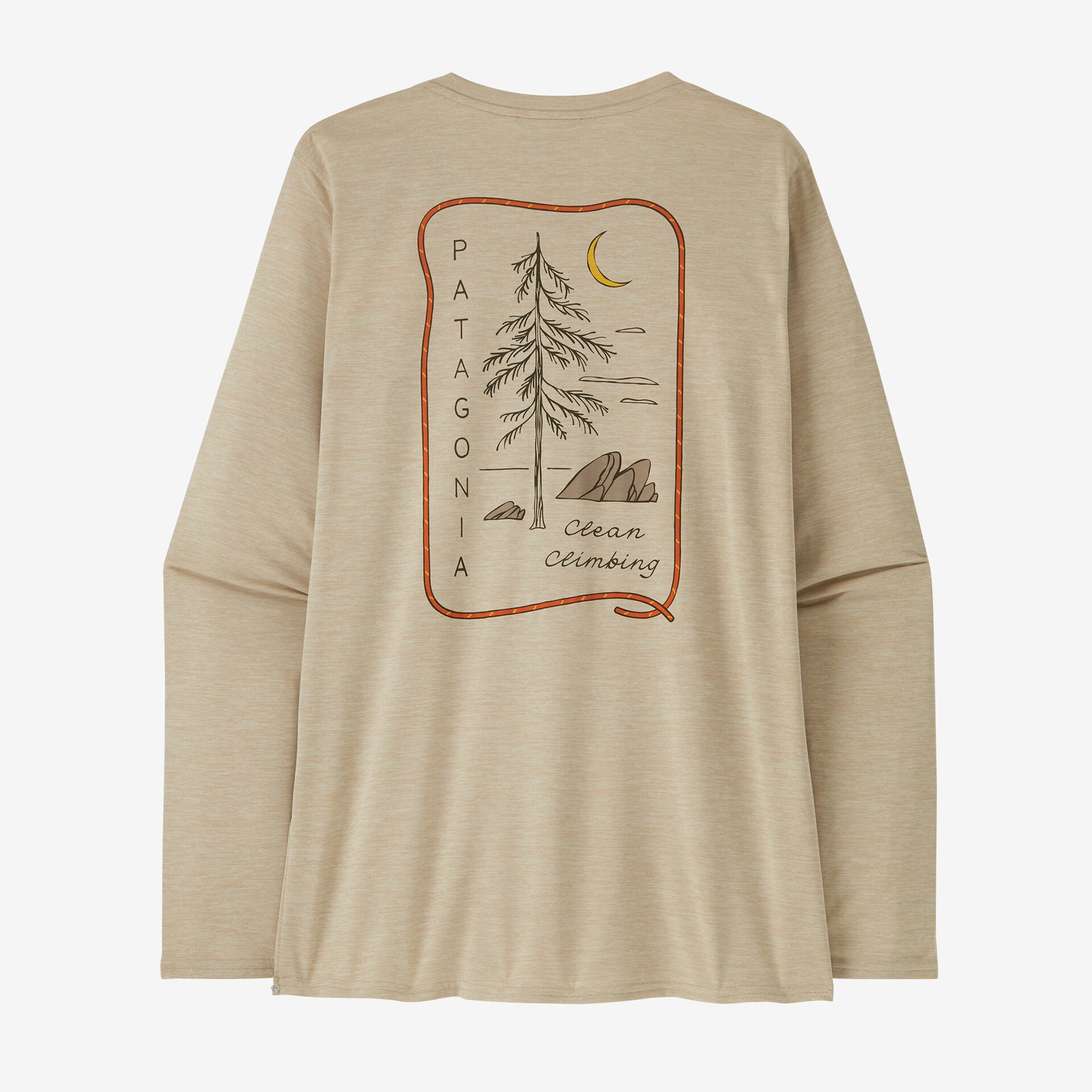 Patagonia Women's Long-Sleeved Capilene® Cool Daily Graphic Shirt - Lands-Clean Climb Roots: Pumice X-Dye-Killington Sports