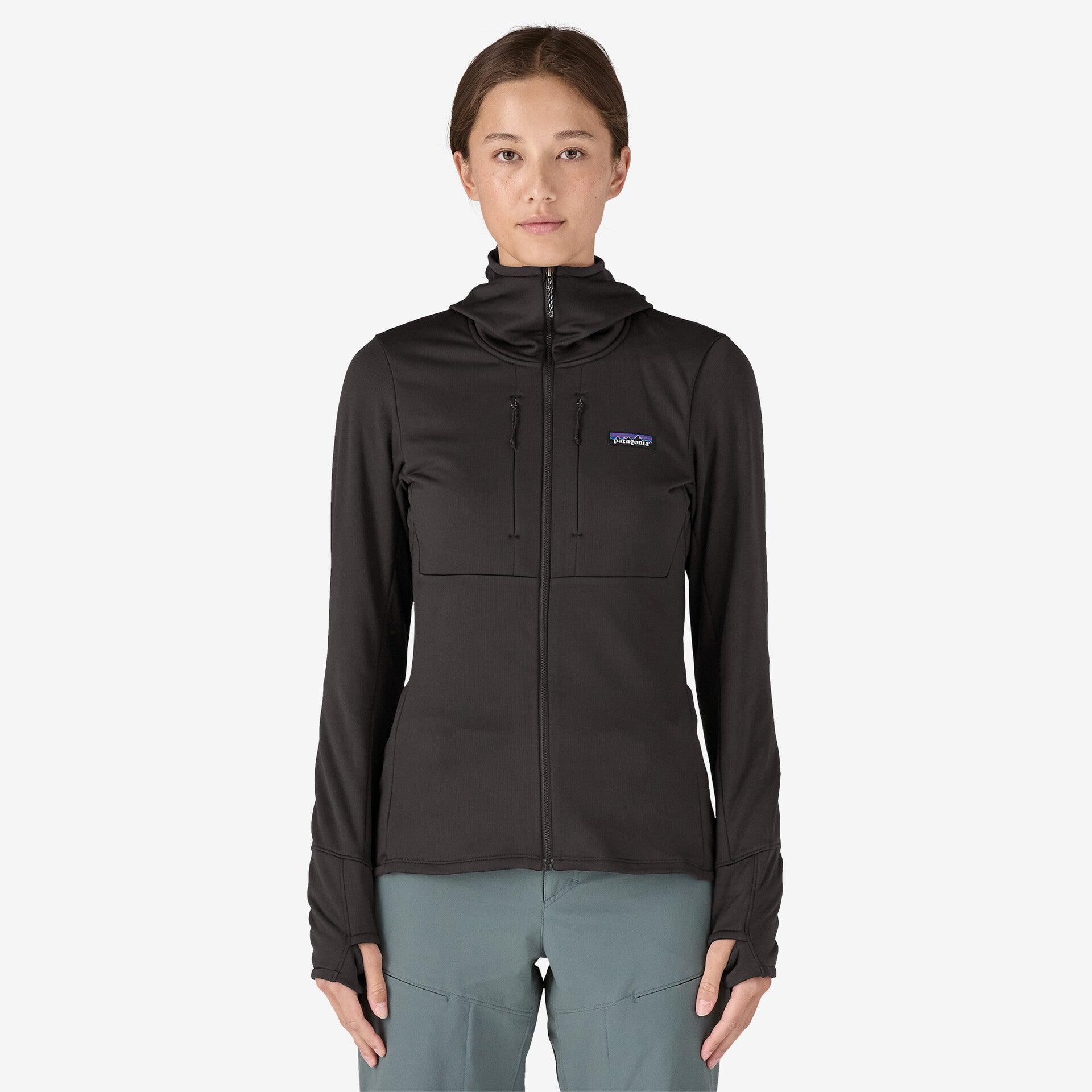 Patagonia Women's R1® Thermal Full-Zip Hoody-Black-Killington Sports