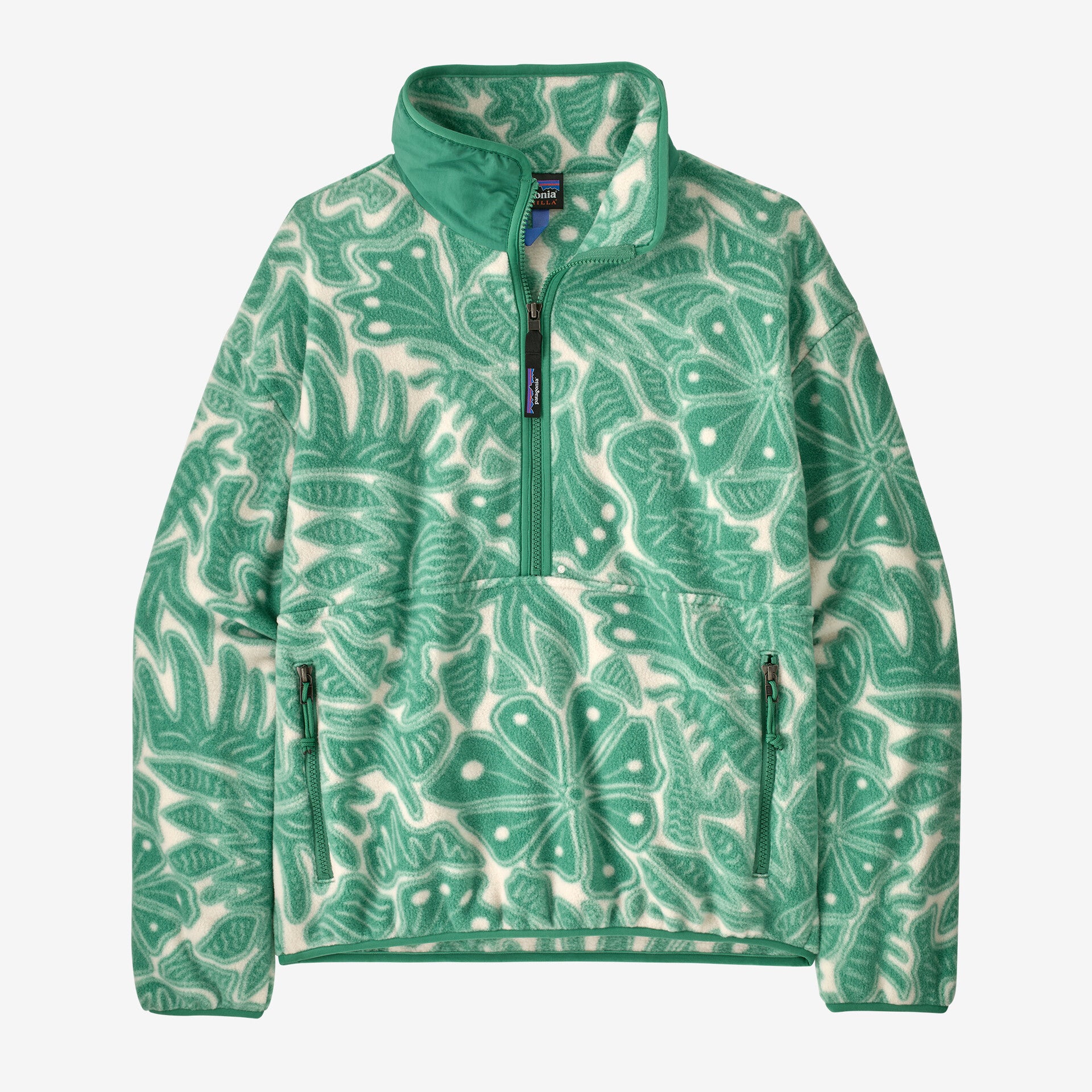 Patagonia Women's Synchilla® Fleece Marsupial-Bees and Flowers: Heartleaf Green-Killington Sports