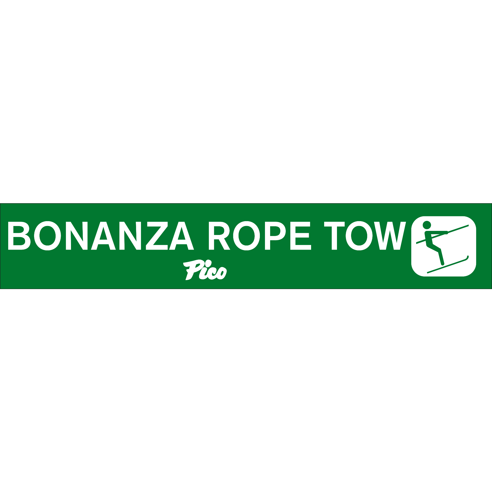 Pico Chair Lift Sign-Pico Mountain Logo-Bonanza Rope Tow-Killington Sports