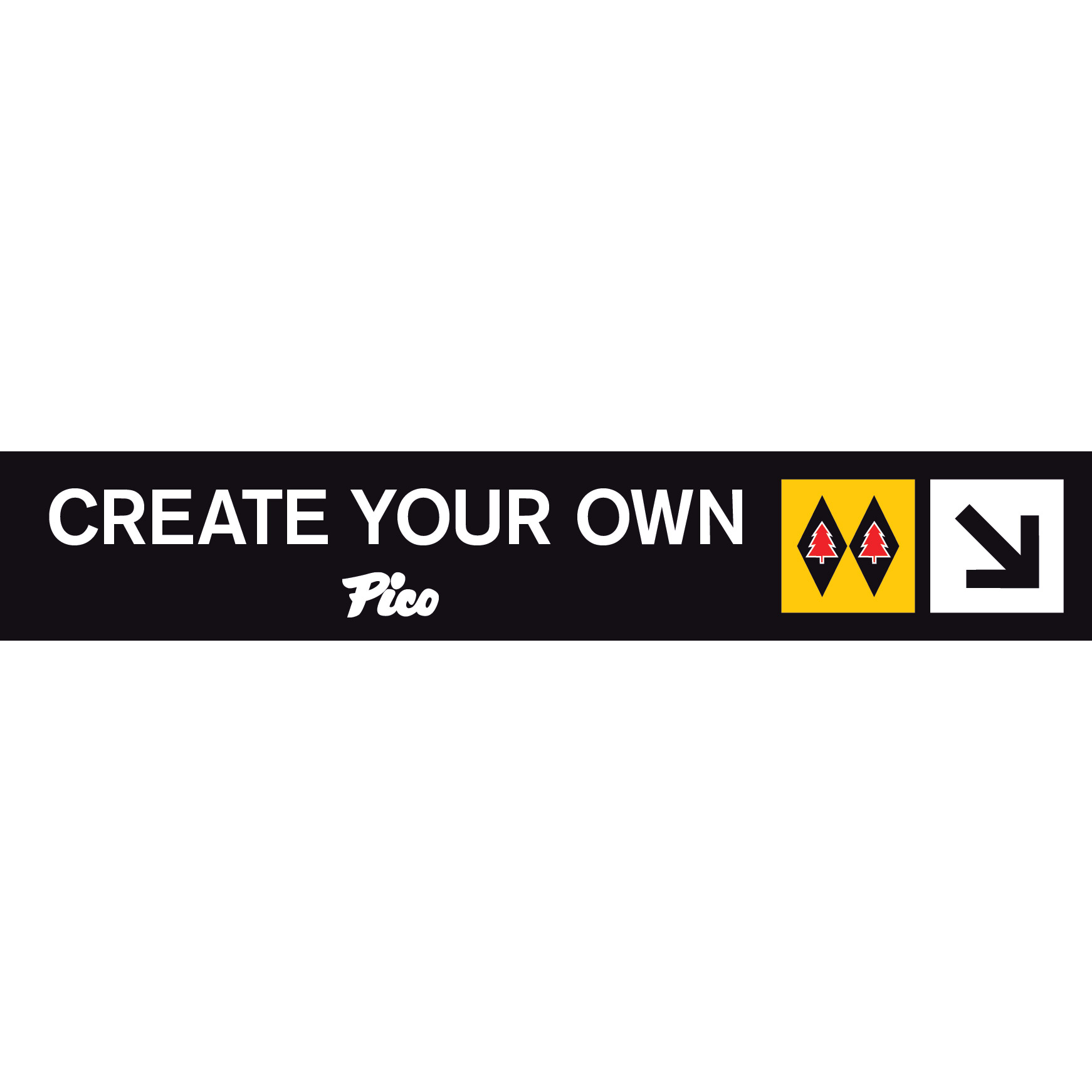 Pico Logo Create Your Own Custom Trail Sign-Killington Sports