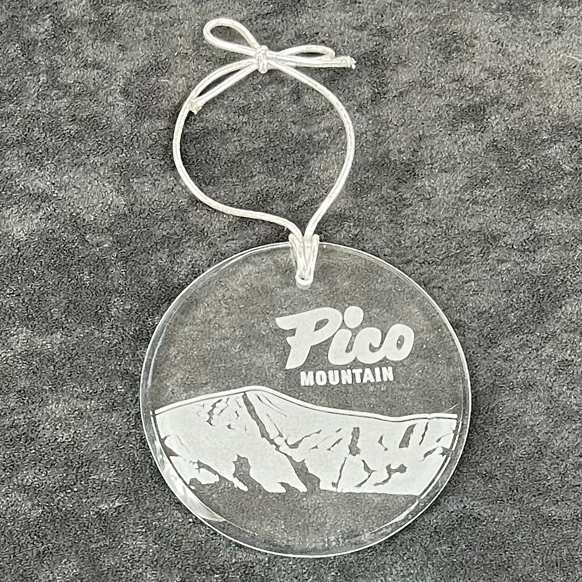 Pico Logo Glass Ornament-Killington Sports