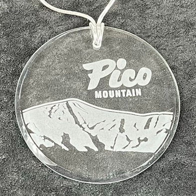 Pico Logo Glass Ornament-Killington Sports