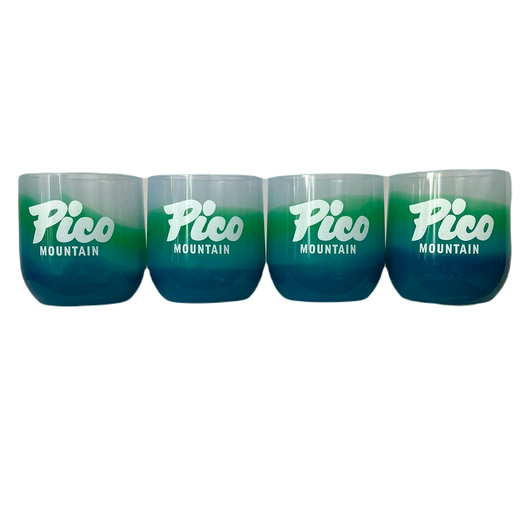 Pico Logo Silicone 12oz Wine Glasses - Set of 4-Mountain Air - Set of 4-Killington Sports