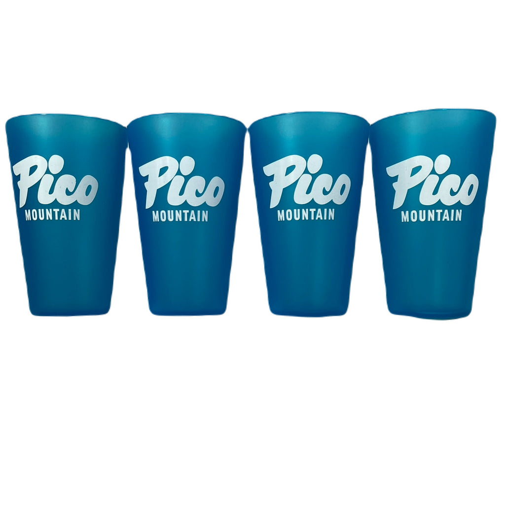 Pico Logo Silicone Solid 16oz Pint Glasses - Set of 4-Cloud - Set of 4-Killington Sports