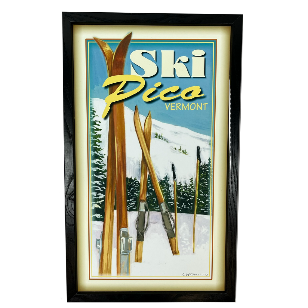 Pico Logo Vintage Style Artwork-Pico Ski Set-Killington Sports