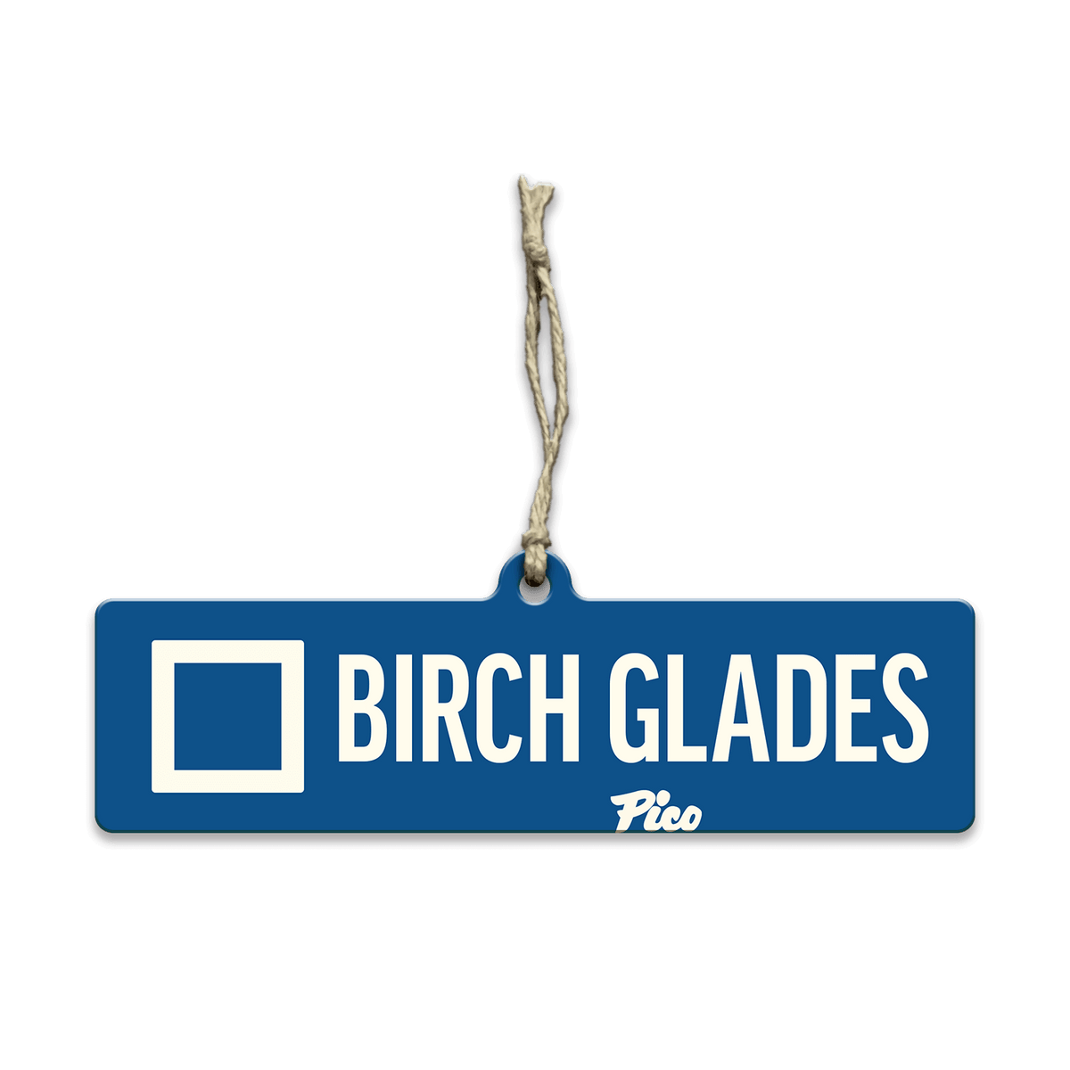 Pico Trail Sign Wood Ornament-Birch Glades-Killington Sports