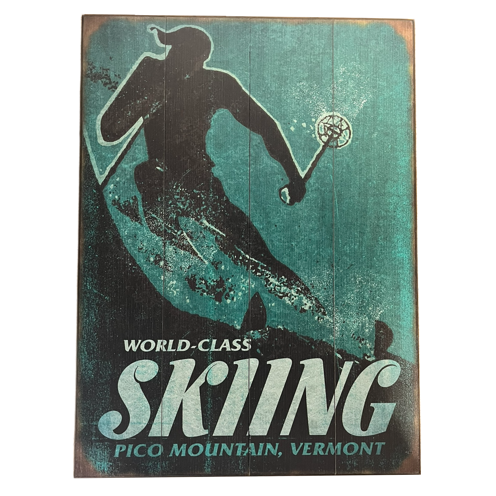 Pico Wooden Wall Art: World Class Skiing-Killington Sports