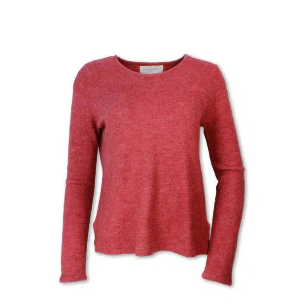 Purnell Women's Wool Blend Crew Sweater-Red-Killington Sports