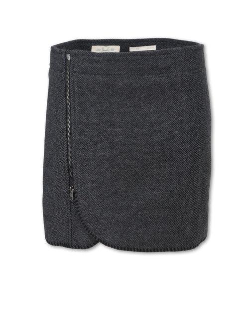 Purnell Women's Wool Blend Zip Skirt-Charcoal-Killington Sports