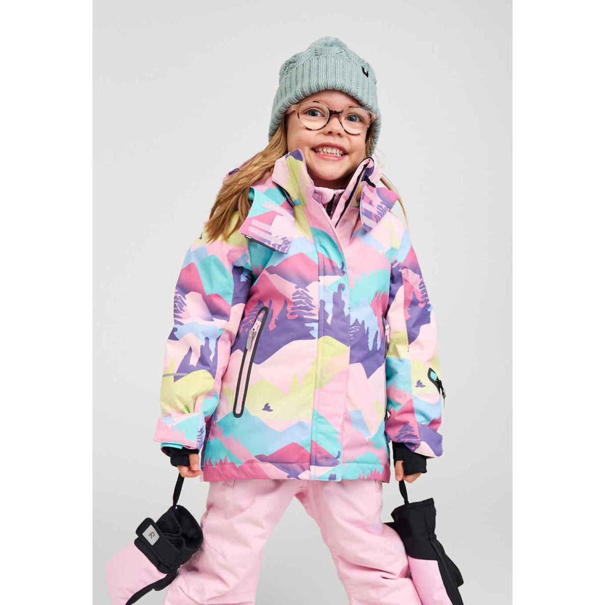 Reima Kids' Kiiruna ReimaTec Waterproof Ski Jacket-Grey Pink-Killington Sports