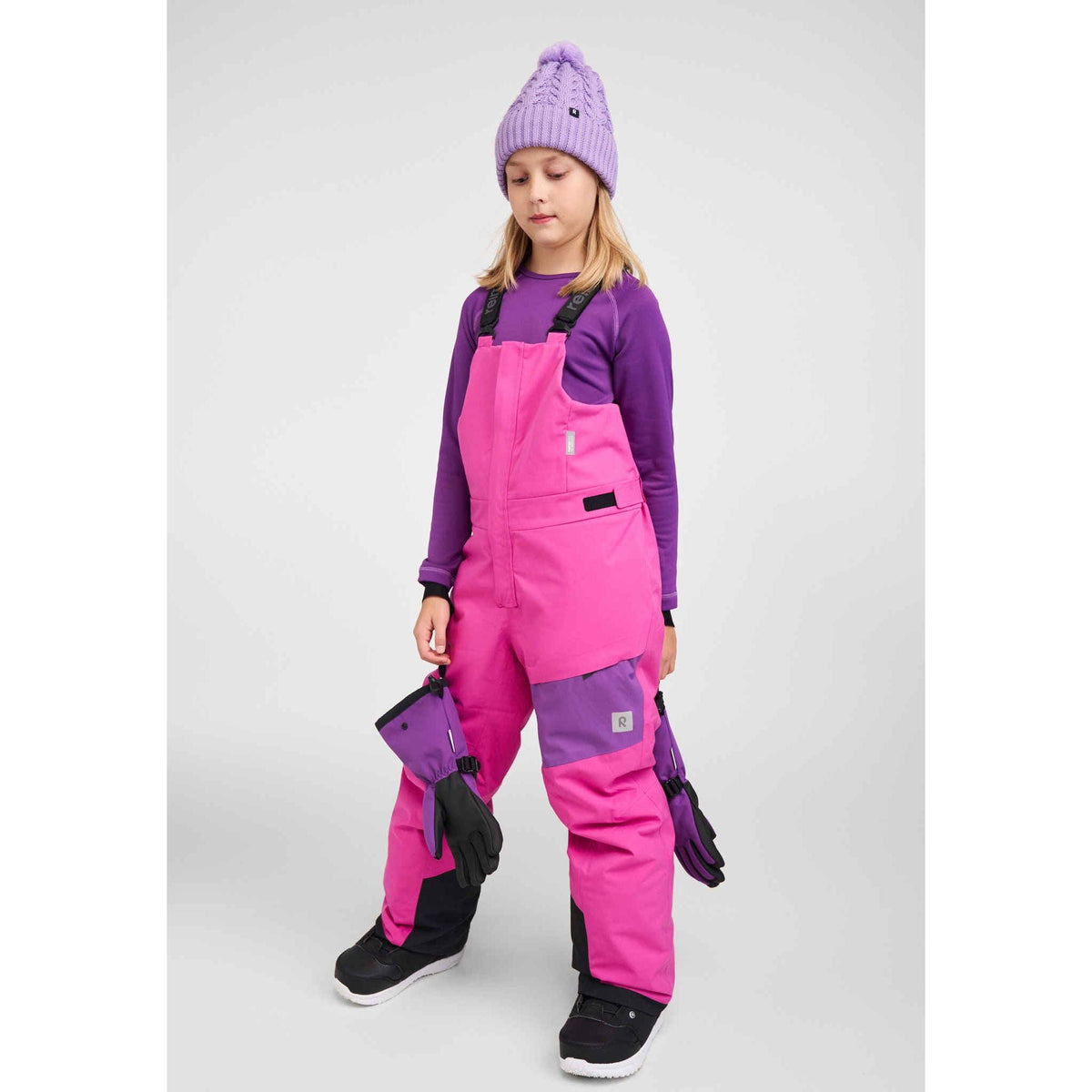Reima Kids' Vuonelo ReimaTec Waterproof Ski Bibs-Fucshia-Killington Sports