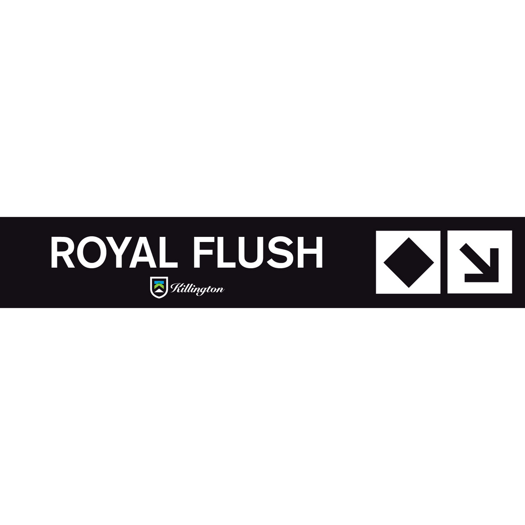 Royal Flush Trail Sign-Killington Logo-Killington Sports
