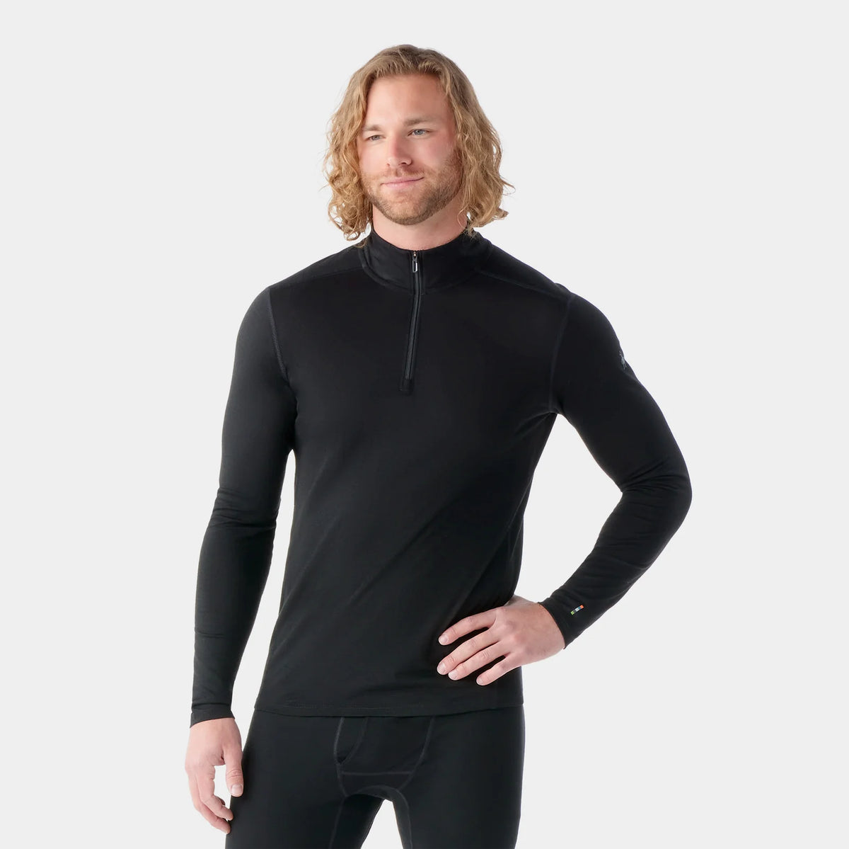Smartwool Men's Classic All-Season Merino Base Layer 1/4 Zip-Black-Killington Sports