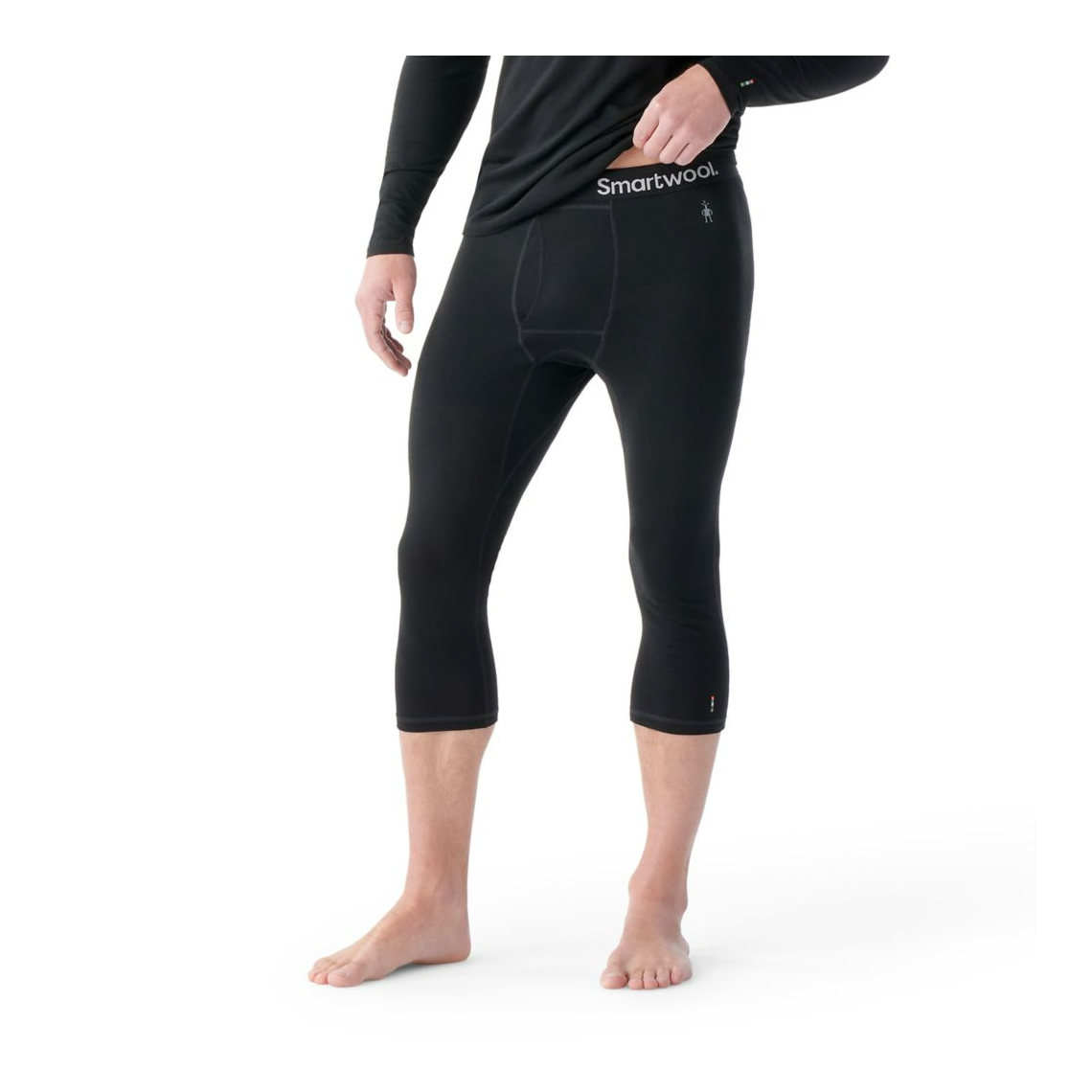 Smartwool Men's Classic All-Season Merino Base Layer 3/4 Bottom-Black-Killington Sports