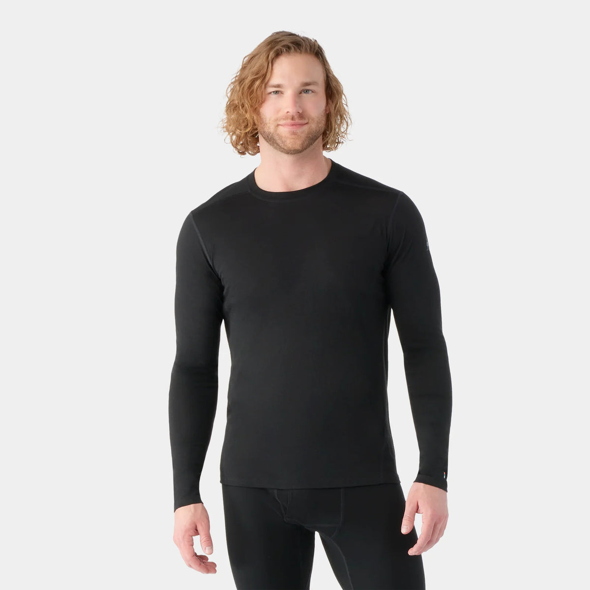 Smartwool Men's Classic All-Season Merino Base Layer Crew-Black-Killington Sports