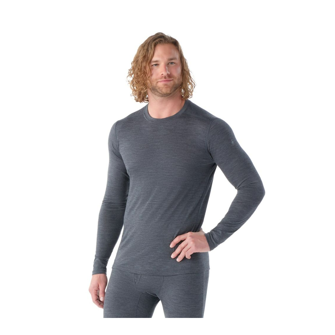 Smartwool Men's Classic All-Season Merino Base Layer Long Sleeve-Iron Heather-Killington Sports