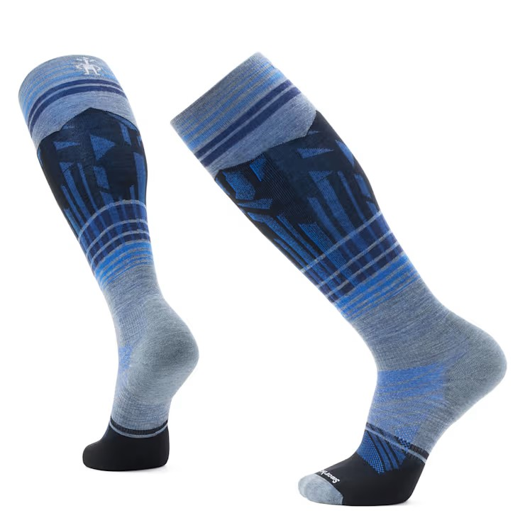 Smartwool Men's Ski Targeted Cushion Summit Shot OTC Socks-Pewter Blue-Killington Sports