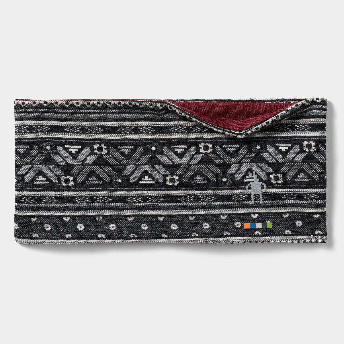 Smartwool Thermal Merino Reversible Headband-Black Fair Isle Fun-Killington Sports