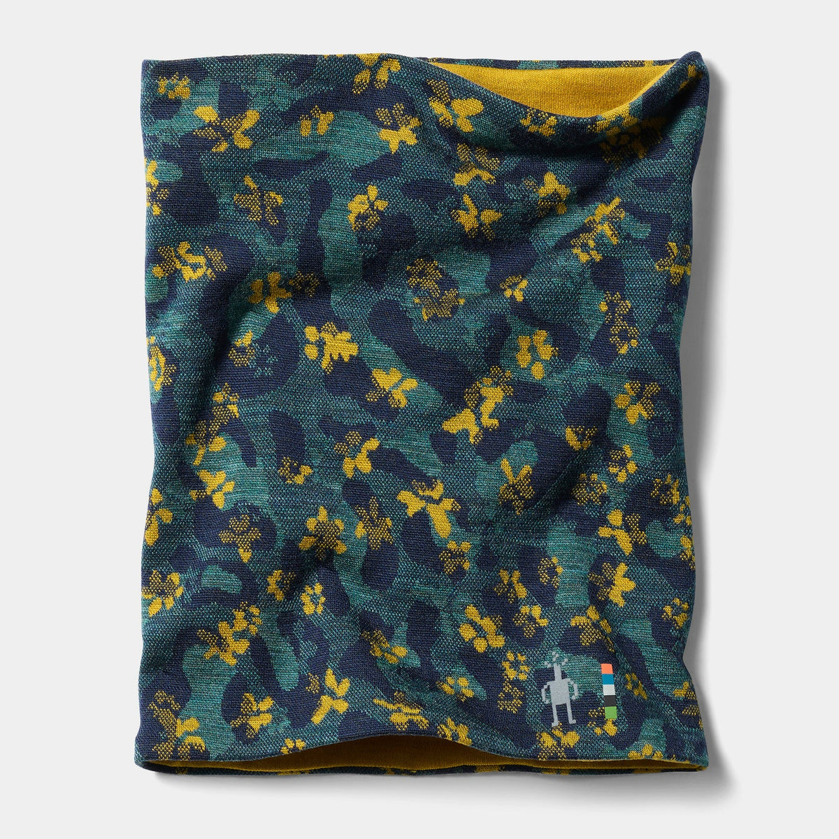 Smartwool Thermal Merino Reversible Neck Gaiter-Dark Teal Wild Blossom-Killington Sports