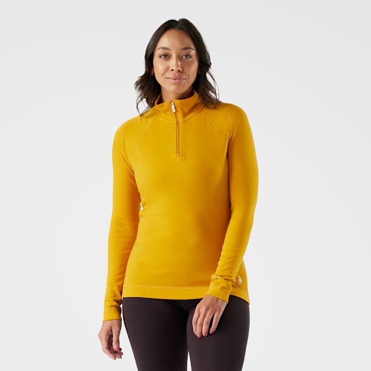 Smartwool Women's Classic Thermal Merino Base Layer 1/4 Zip-Autumn Sun-Killington Sports