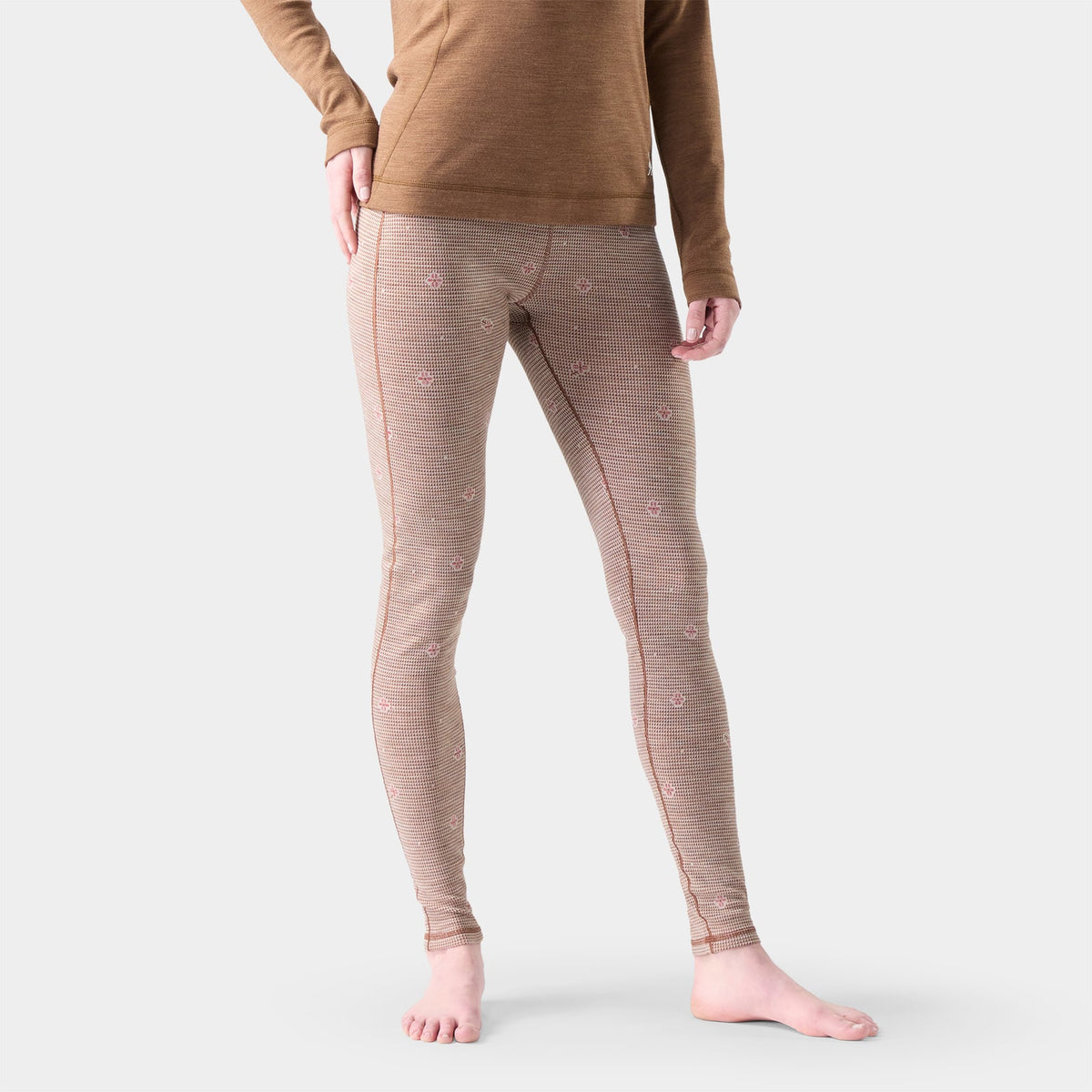 Smartwool Women's Classic Thermal Merino Base Layer Bottom-Almond Mini Meadow-Killington Sports