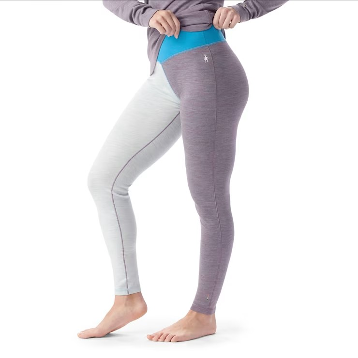 Smartwool Women's Classic Thermal Merino Base Layer Bottom-Winter Sky/Chalk Violet Heather-Killington Sports