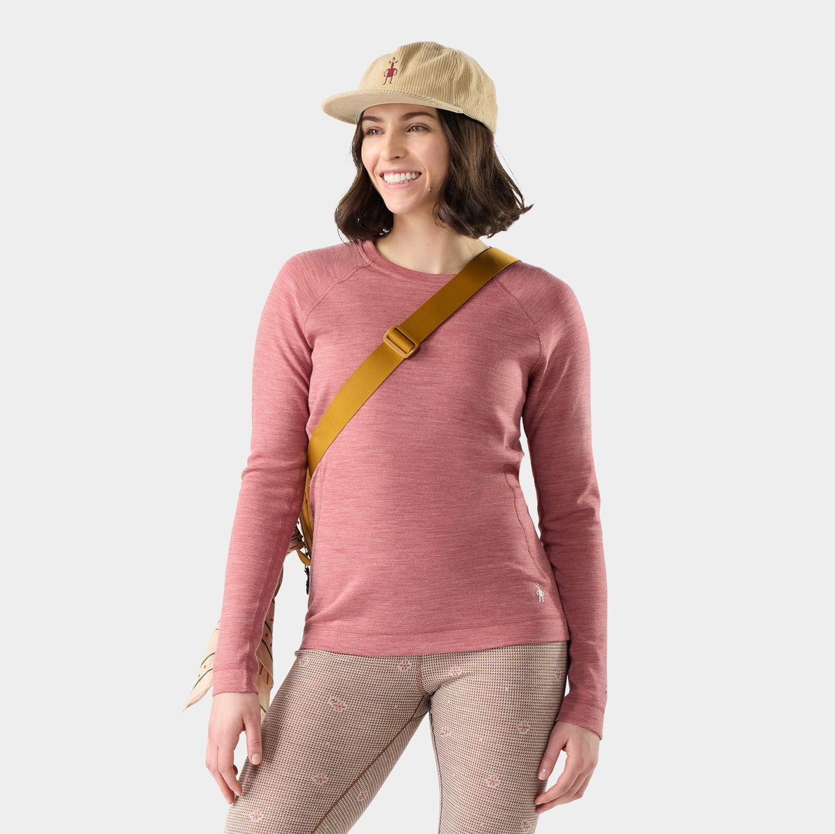 Smartwool Women's Classic Thermal Merino Base Layer Crew-Rosewood Heather-Killington Sports