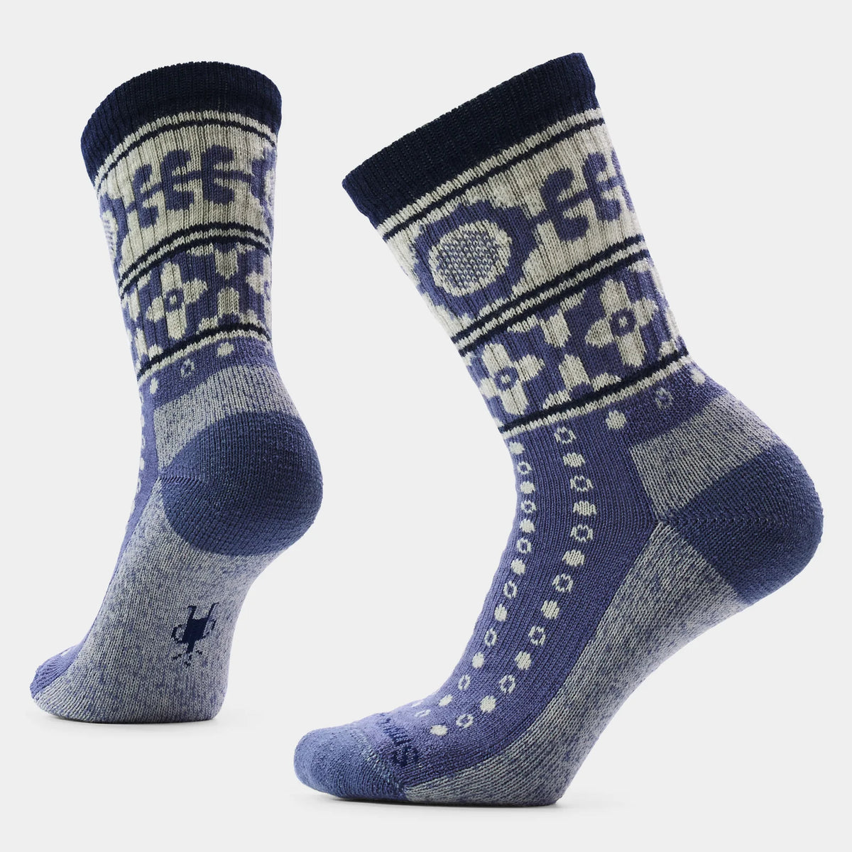 Smartwool Women's Everyday Cozy Retro Sunflower Crew Socks-Nightfall Blue-Killington Sports